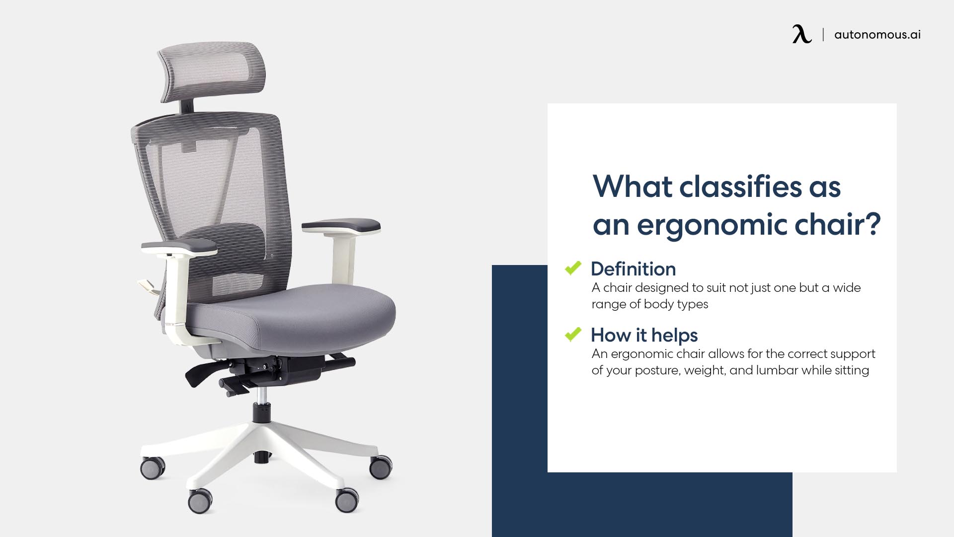 Photo of classifies as an ergonomic chair features