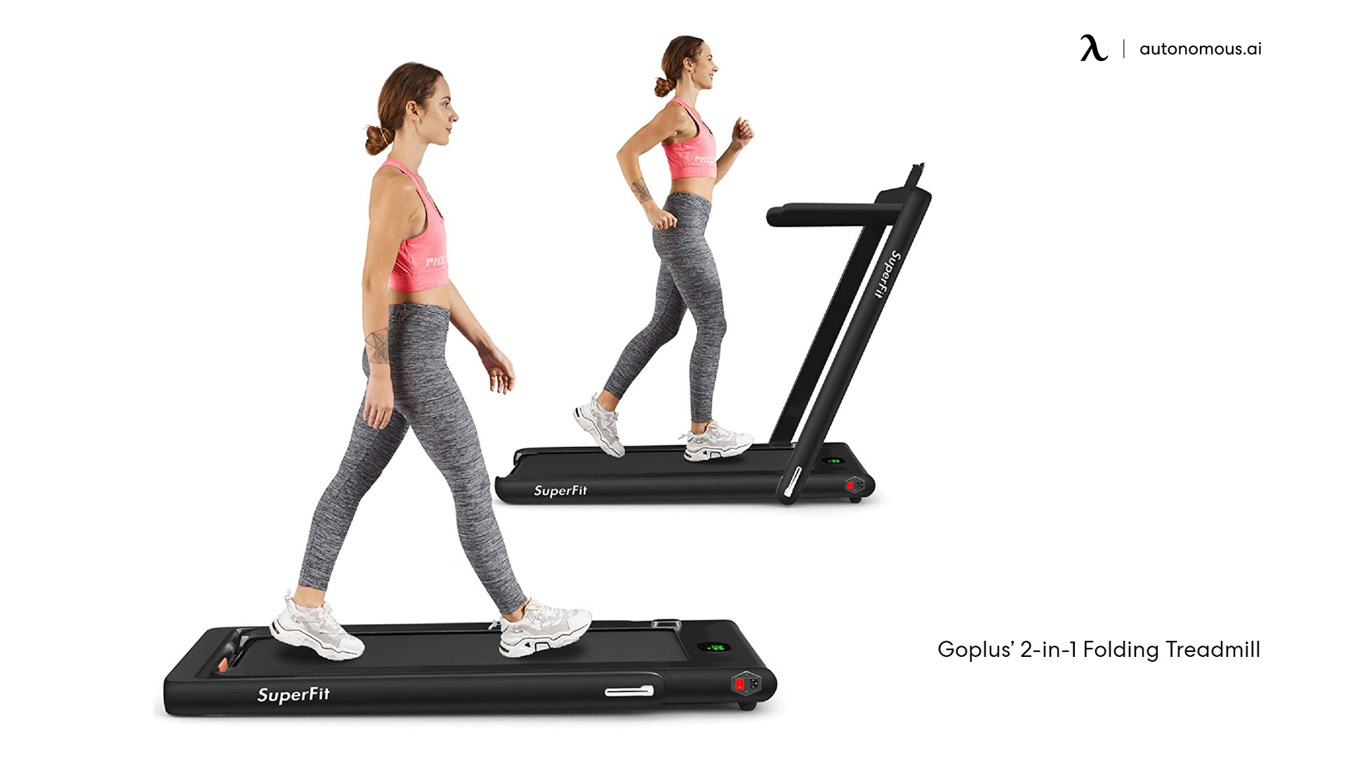 Goplus’ 2-in-1 Folding under desk treadmill