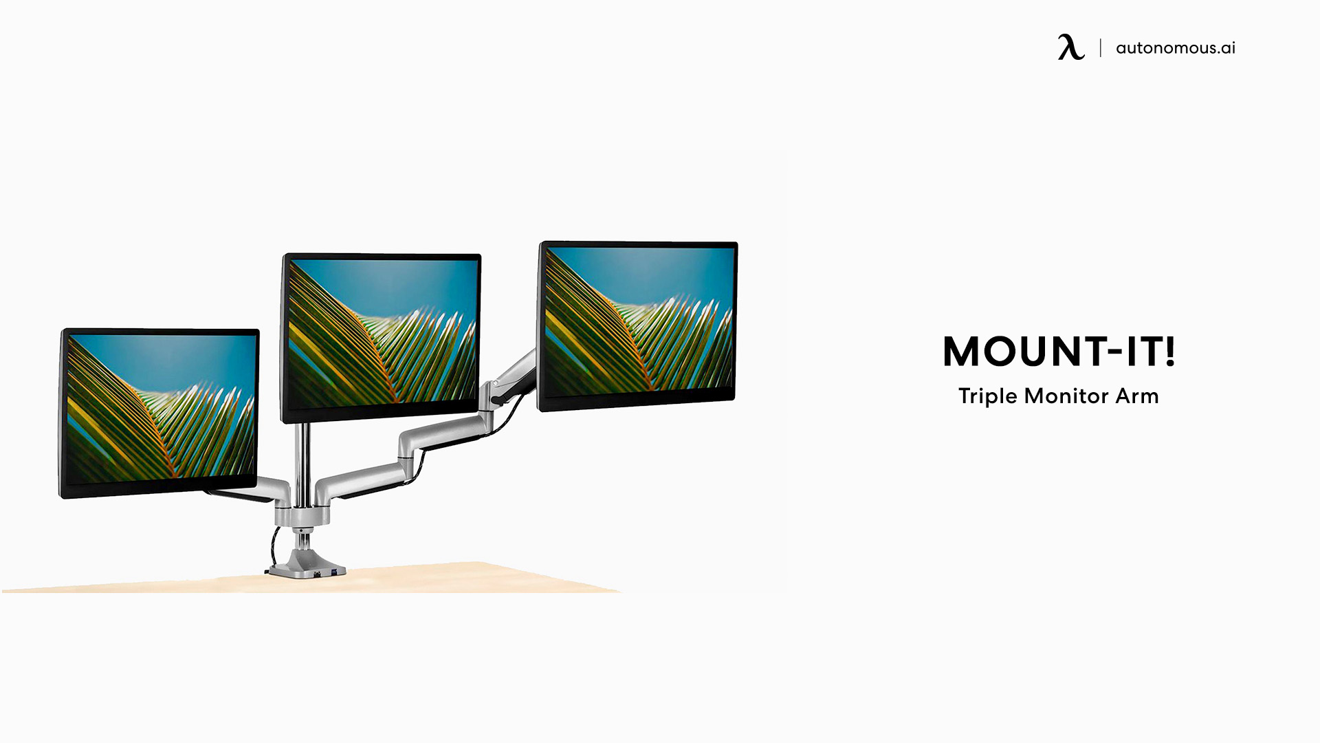 Triple Elevated Workstation by Mount-It! home office essentials