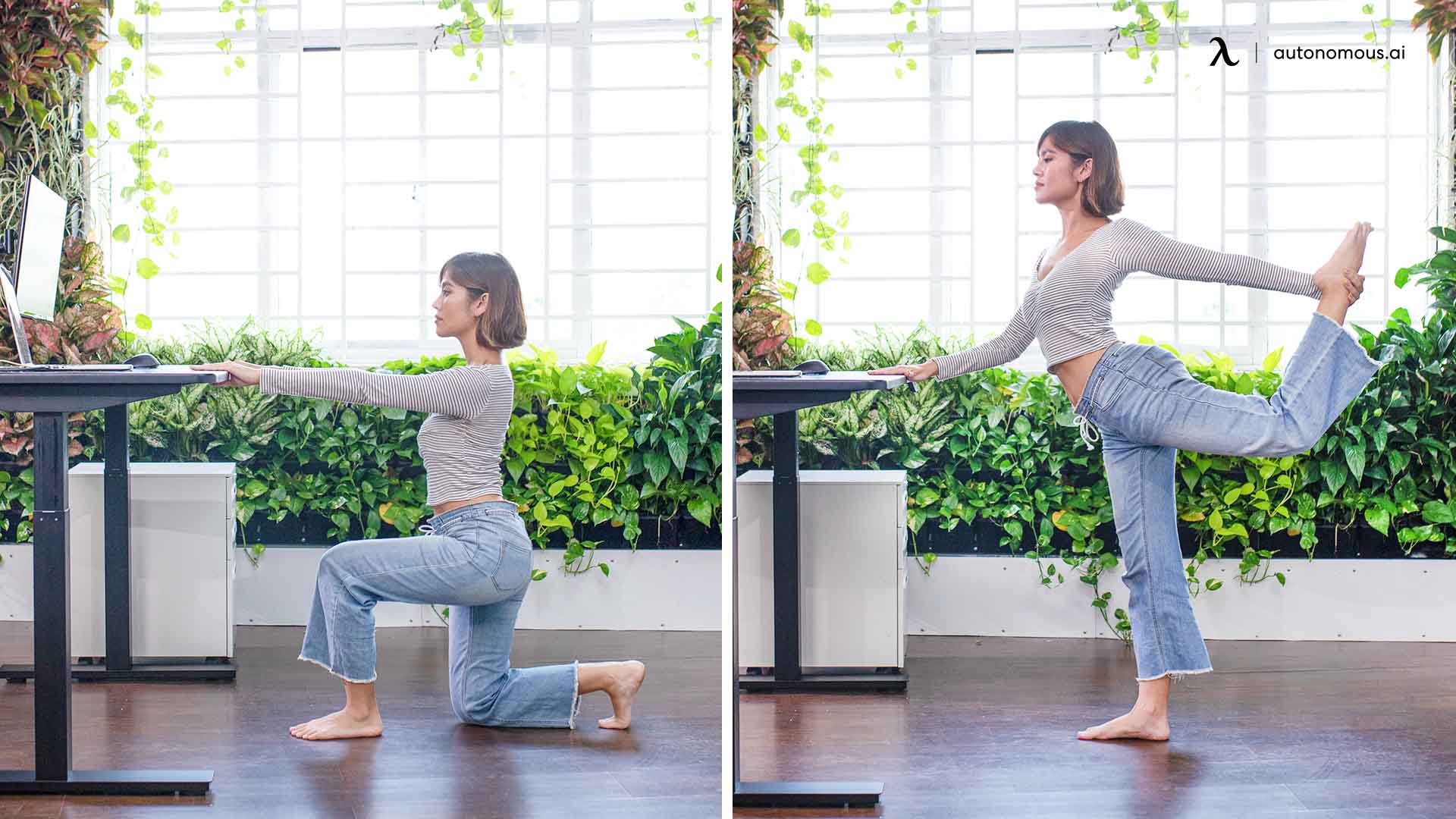 How can I exercise at my standing desk