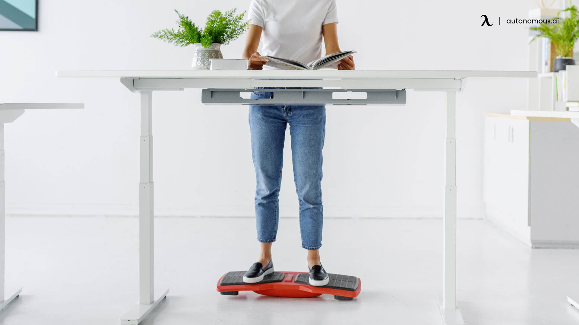 Balance board for standing desk