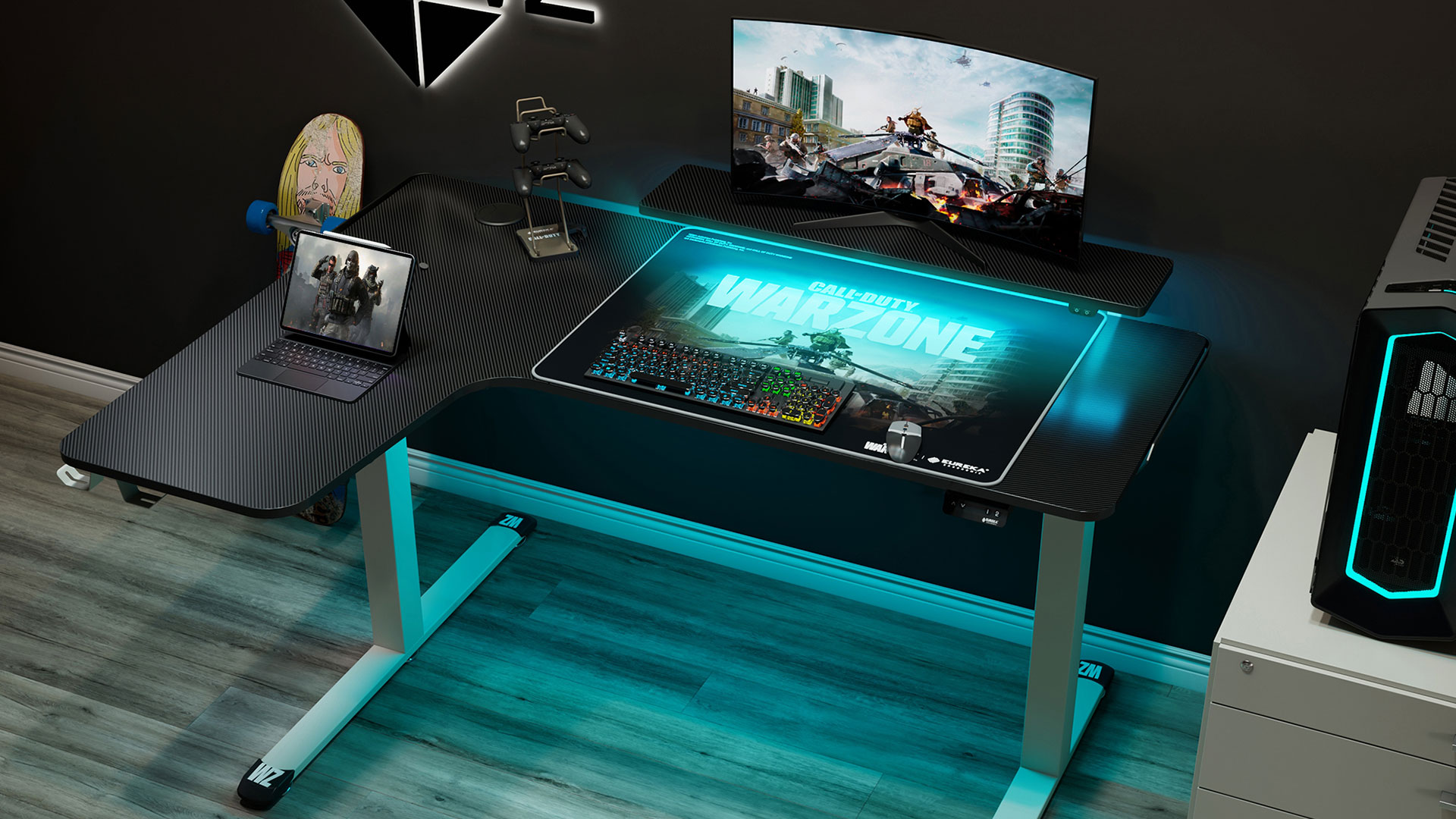 EUREKA L-shaped TechDesk