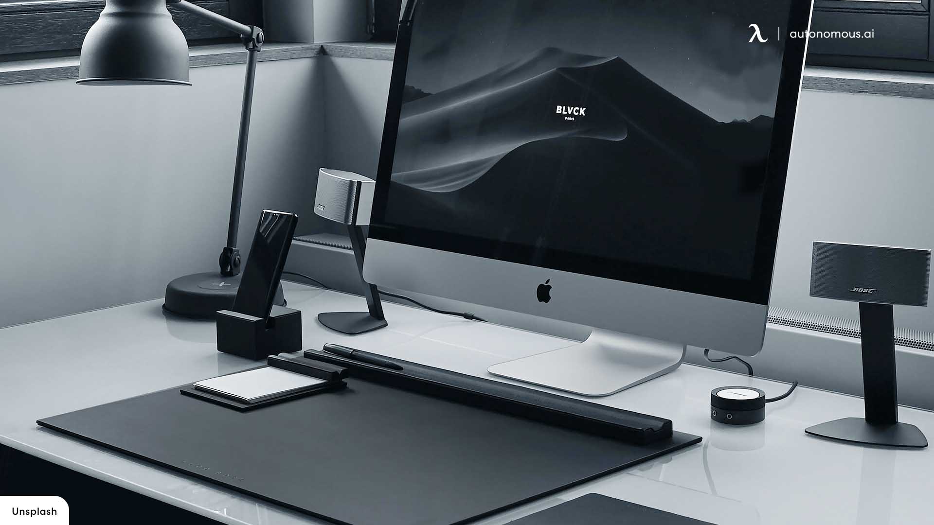 Monochrome Desk Setup