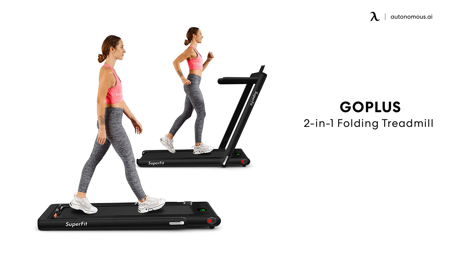 GoPlus 2-in-1 Folding Treadmill